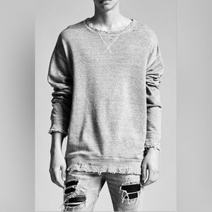 R13 Grey vintage sweatshirt. Size XL.